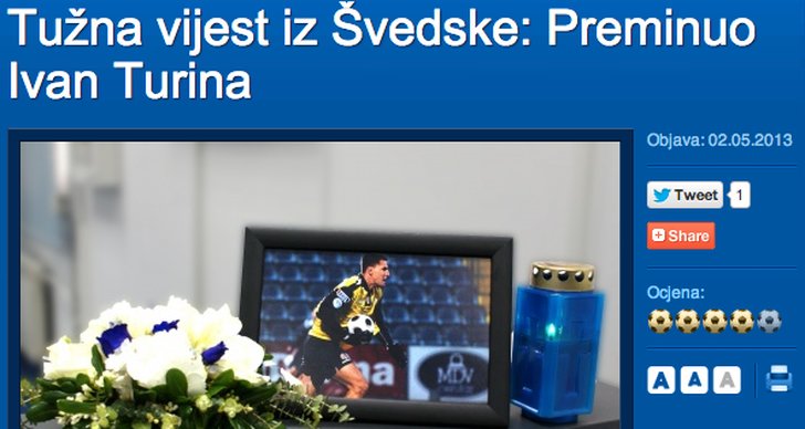 Ivan Turina, Dinamo Zagreb, Död, AIK
